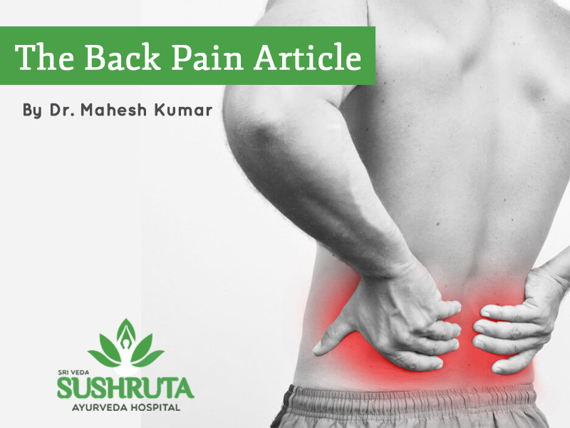 The Back Pain Article By Dr Mahesh Kumar